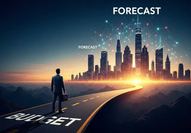 difference between budget and forecast